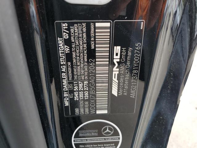 WDDXJ7JB5GA012062 Mercedes-Benz S 63 AMG