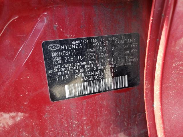 KMHDH4AH4EU154017 Hyundai ELANTRA SE