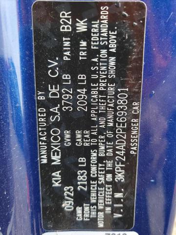 3KPF24AD2PE693801 KIA FORTE LX