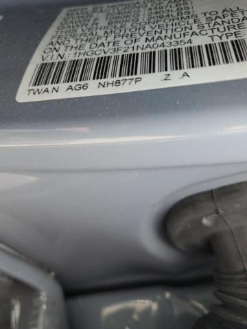 1HGCV3F21NA043354 Honda ACCORD HYB