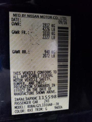 1N4AL3APXHC115598 Nissan ALTIMA 2.5