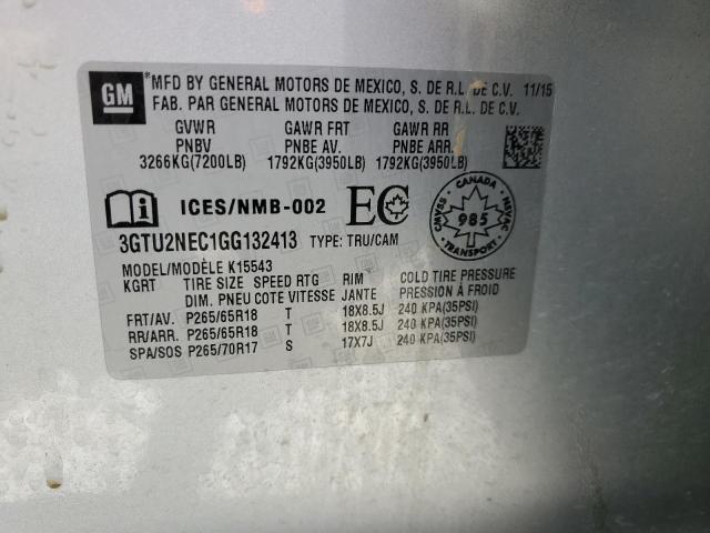 3GTU2NEC1GG132413 GMC Sierra K1500 Slt