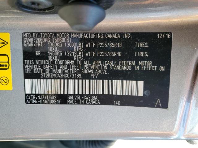2T2BZMCA3HC073189 Lexus Rx 350 Base