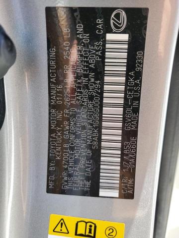 58ABK1GG6GU007294 Lexus ES 350