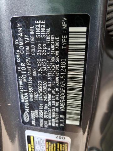 KM8R4DGEXPU512481 Hyundai Palisade Sel Premium