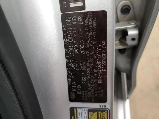 KNAFK4A63F5403316 KIA FORTE LX