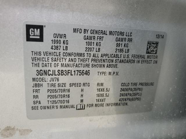 3GNCJLSB3FL175646 Chevrolet TRAX 1LT