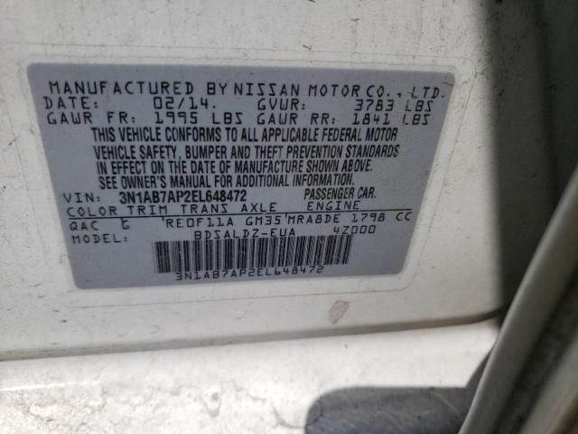 3N1AB7AP2EL648472 Nissan SENTRA S