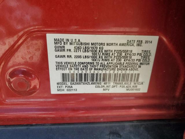 4A4AR4AU7EE024611 Mitsubishi Outlander Sport Se