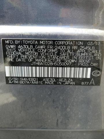 JTHBA1D28H5050097 Lexus IS 200T