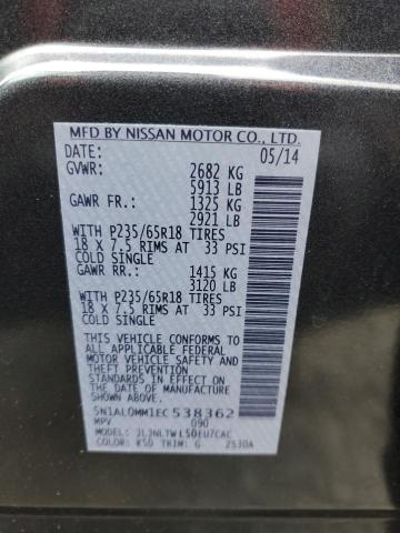 5N1AL0MM1EC538362 Infiniti QX60