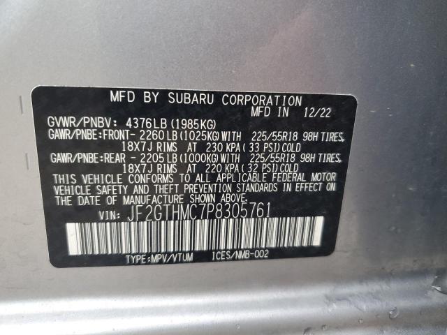 JF2GTHMC7P8305761 Subaru Crosstrek Limited