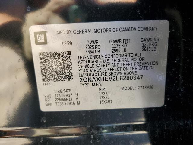 2GNAXHEV2L6280347 Chevrolet EQUINOX LS