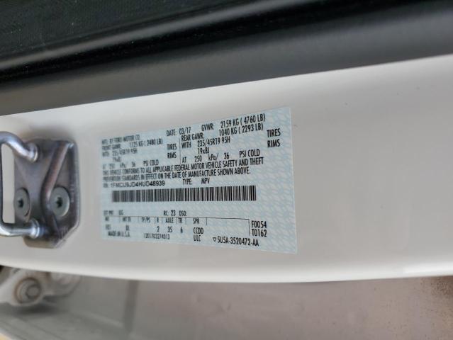 1FMCU9JD4HUD48939 Ford Escape Titanium