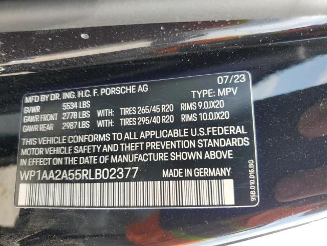 WP1AA2A55RLB02377 Porsche MACAN BASE