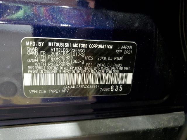 JA4J4UA86NZ038947 Mitsubishi Outlander Se