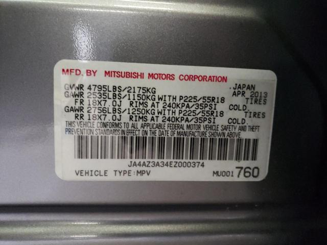 JA4AZ3A34EZ000374 Mitsubishi Outlander Se