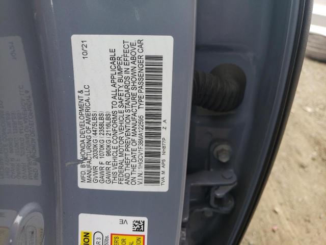 1HGCV1F38MA122595 Honda Accord Sport