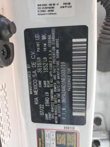 3KPA24AD1NE503719 KIA RIO LX
