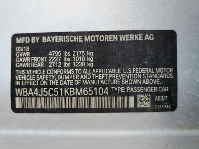 WBA4J5C51KBM65104 BMW 440i Gran Coupe