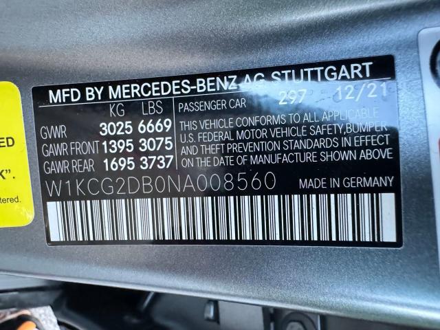 W1KCG2DB0NA008560 Mercedes-Benz Eqs Sedan 450+