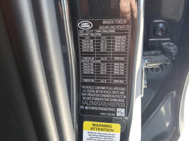 SALZM2GX2LH027533 Land Rover Range Rover Evoque Hse