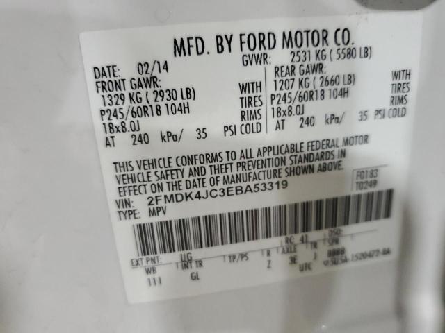 2FMDK4JC3EBA53319 Ford EDGE SEL