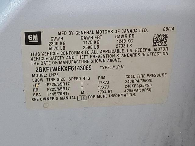2GKFLWEKXF6143069 GMC Terrain Sle
