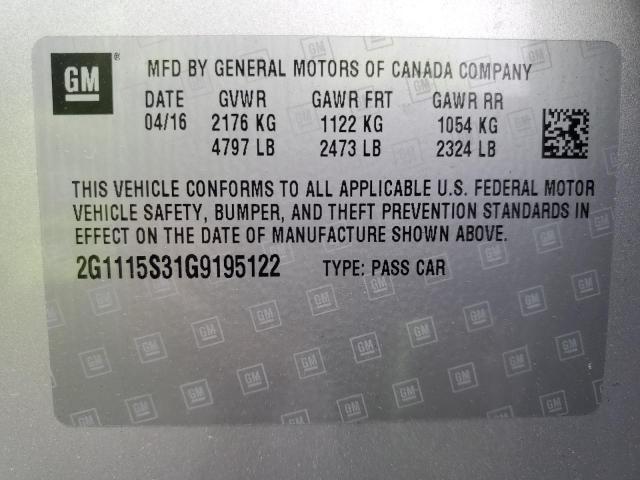 2G1115S31G9195122 Chevrolet IMPALA LT