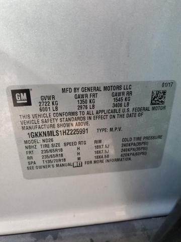 1GKKNMLS1HZ225991 GMC Acadia Slt-1