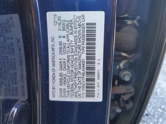 1HGCV1F44LA044551 Honda ACCORD EX