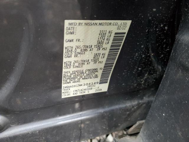 1N6AA1EC2NN104149 Nissan TITAN S