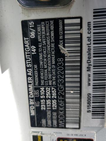 WDDKK6FF2GF322038 Mercedes-Benz E 400