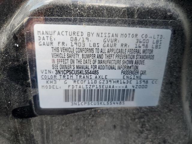 3N1CP5CU5KL554485 Nissan KICKS S