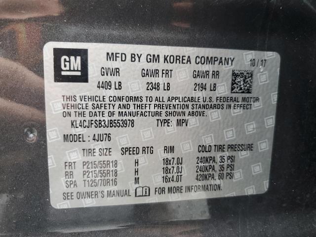 KL4CJFSB3JB553978 Buick Encore Preferred Ii