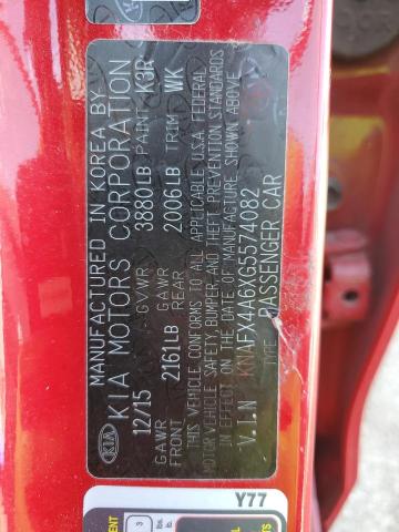KNAFX4A6XG5574082 KIA FORTE LX