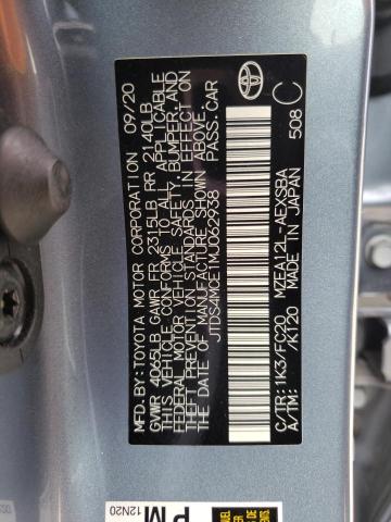 JTDS4MCE1MJ062938 Toyota COROLLA SE