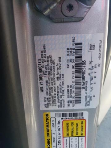 3FA6P0HD9JR231385 Ford FUSION SE