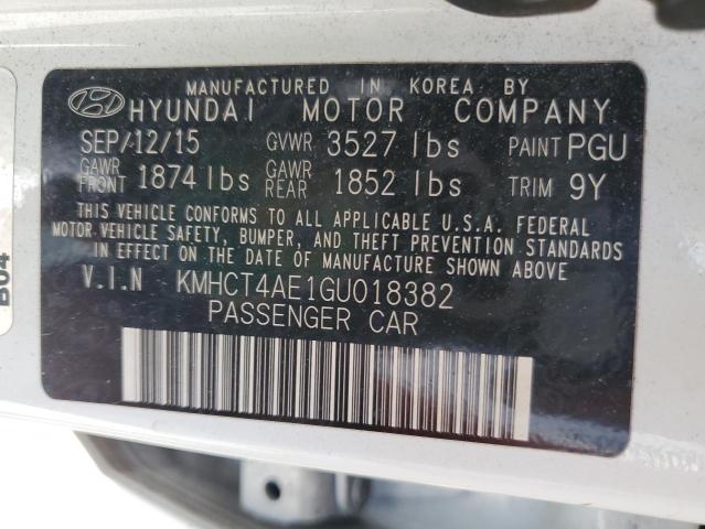 KMHCT4AE1GU018382 Hyundai ACCENT SE