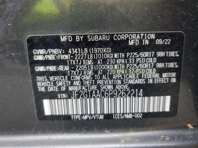 JF2GTAAC6P9262214 Subaru Crosstrek