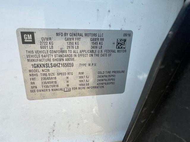 1GKKNSLS4HZ165659 GMC ACADIA SLE