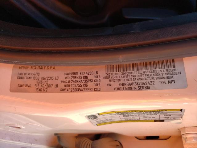 ZFBNFAAH3KZ042422 Fiat 500L POP