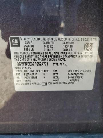 3GYFNEE37FS524771 Cadillac Srx Luxury Collection