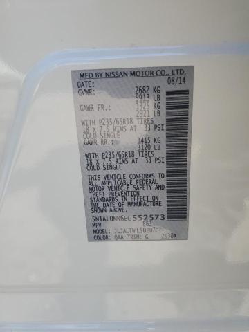 5N1AL0MN6EC552573 Infiniti QX60