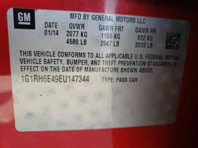 1G1RH6E49EU147344 Chevrolet Volt