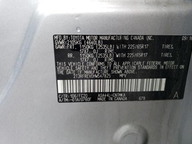 2T3RFREV0HW547825 Toyota Rav4 Xle
