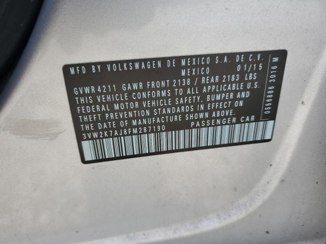 3VW2K7AJ8FM287190 Volkswagen JETTA BASE