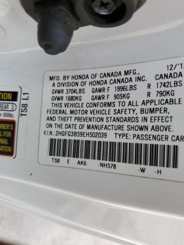 2HGFG3B59EH502039 Honda Civic Lx