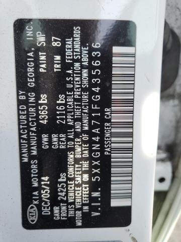 5XXGN4A71FG435636 KIA OPTIMA EX