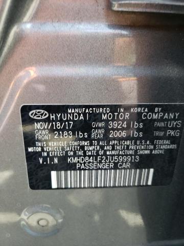 KMHD84LF2JU599913 Hyundai ELANTRA SEL
